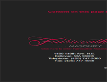 Tablet Screenshot of fairweathermasonry.com